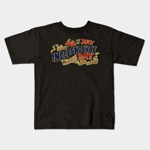 Copy of Freedom Tour Born To Be Free, American Tour, Happy 4th Of July Kids T-Shirt by masterpiecesai